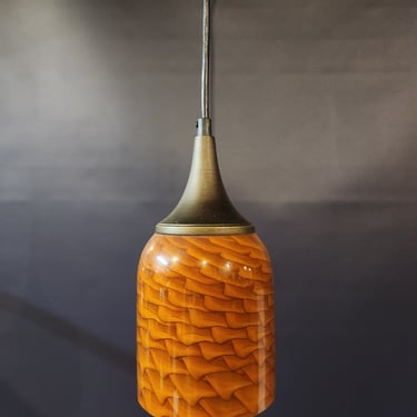 Contemporary Art Glass Pendant Light 4.75 x 32.75