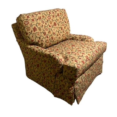 Yellow Floral Vine Deep Seated Arm Chair  LC243-11