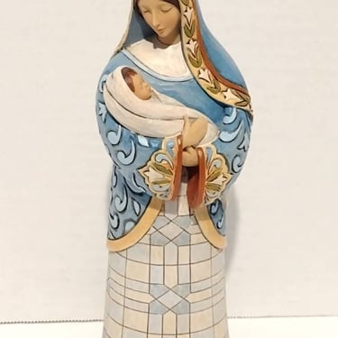 Retired Jim Shore Heartwood Creek Mary Figurine "Inspired Our Hearts Oh Blessed Mother" 9" 