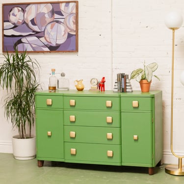 Kelly Green Art Deco Dresser