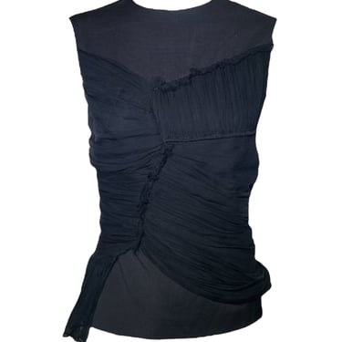 Martine Sitbon Elegant Draped Silk Blouse