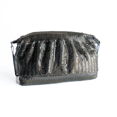 1980s Gold and Silver Chainmail Side Body Bag