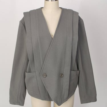 1980s Issey Miyake Wool Pin Tucked Jacket