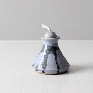 vintage studio pottery oil candle 