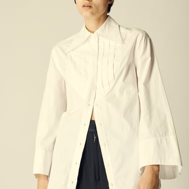 Chanel Pintuck Cotton Blouse