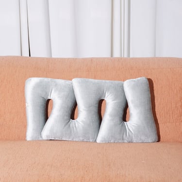 Velvet Squiggle Pillow 