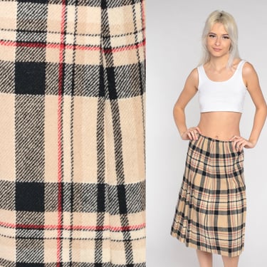 Plaid Midi Skirt 70s Young Pendleton Wool School Girl Skirt Shop Exile Tucson AZ