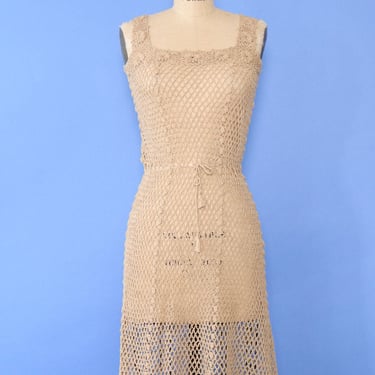 Ecru Crochet Tank Dress XS-M