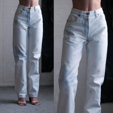 Vintage 80s LEVIS 501 Original Button Fly Bleached Light Wash Jeans | Made in USA | Size 29x33 | Stamp 501 | 1980s LEVIS Unisex Denim Pants 