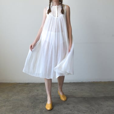1984d / cotton gauze trapeze dress 