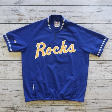 Vintage Wilmington Blue Rocks Mesh BP Jersey by Majestic Minor League Size L