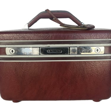 Samsonite Luggage, Vintage Makeup Case, Vintage Luggage, Vegan Leather Makeup Case, Vintage Makeup Organizer, Vintage Samsonite Case 