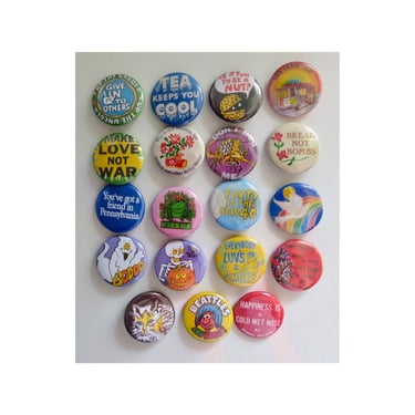Vintage Style Pinback Buttons -  60s 70s 80s Misc. Novelty Pins - You Choose - Reproduction Retro Pin Button 