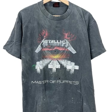 Vintage 1987 Metallica Master of Puppets Faded Black Concert 