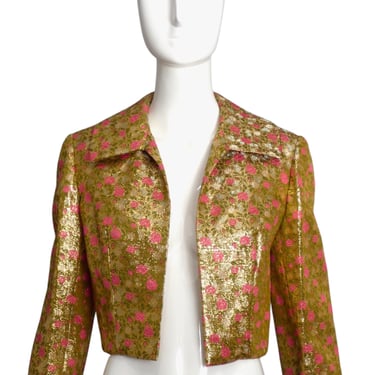 1970s Metallic Brocade Bolero Jacket, Size 6