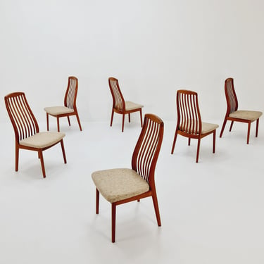 Danish teak dining chairs by Schou Andersen 1960s, set of 6 