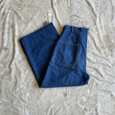 Size 30x22 1/2 Vintage 1940s 1950s US Navy Denim Dungarees Jeans 2266 