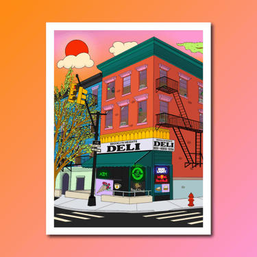 On a Corner in Brooklyn | Art Print