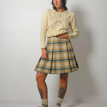 1960's Wool Tartan Plaid Skirt