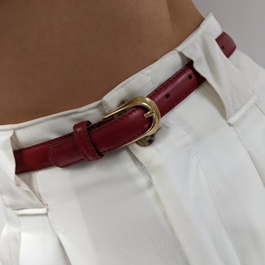 Vintage Cherry Smooth Leather Belt