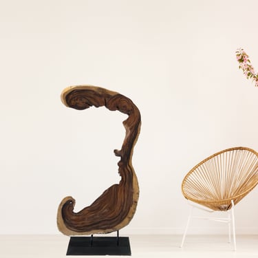 Walnut Abstract Art Sculpture - Wood Figurine Art 