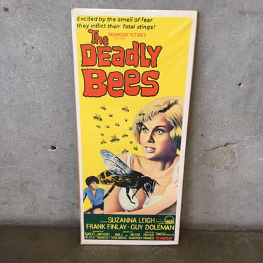 Vintage 1967 "The Deadly Bees" Movie Poster
