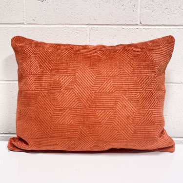 Rectangular Pillow in Rust Velvet
