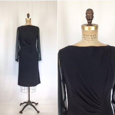 Vintage 60s dress | Vintage little black dress | 1960s wiggle dress 