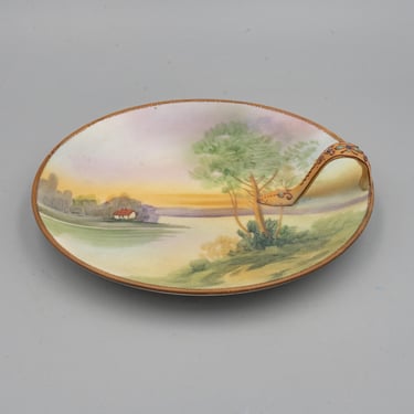 Nippon Porcelain China Jam Plate | Antique Japanese Underplate Serveware 