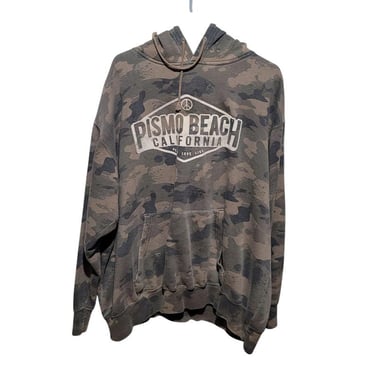 MV Sport Mens xxl Pismo Beach CA Camo Camouflage Pullover Hoodie Sweatshirt EUC! 