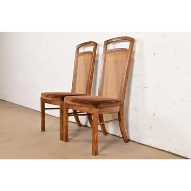 Mid Century Modern Drexel Triune Mahogany Cane Back | Mod Haus