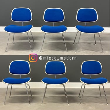 Eames DCM Blue Dining Chairs - Set of 6 
