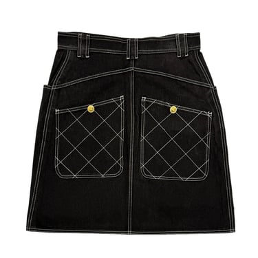 Chanel Black Quilted Pocket Skirt