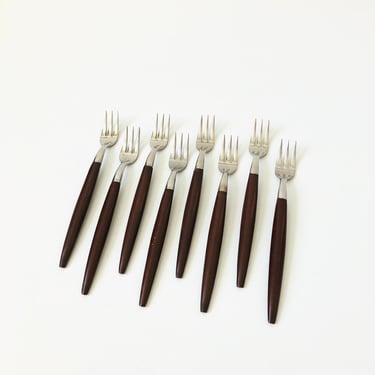 Mid Century Cocktail Forks by American Tempo - Set of 8 