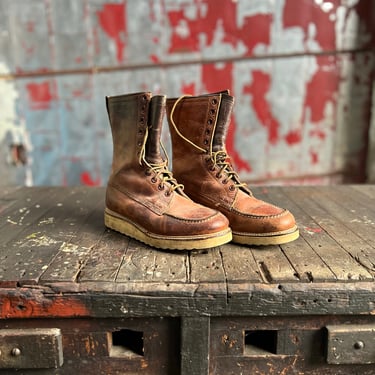 Vintage Pair-A-Trooper Leather Crepe Soul Moccasin Toe Boots Sz 7.5W 
