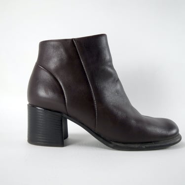 Vintage Bally Brown Leather Ankle Boots Side Zip | The  display picture 1