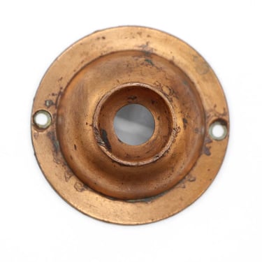 Vintage 2.25 in. Copper Plated Brass Classic Round Doorbell Cover