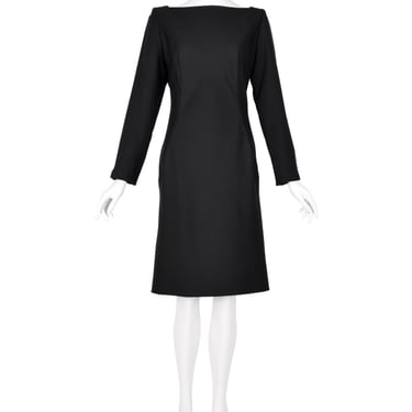 Givenchy by John Galliano Vintage AW 1996 Black Wool Crepe Dress