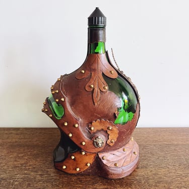 Vintage Italian Brevettato Leather Liquor Decanter 
