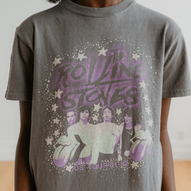 People of Leisure Rolling Stones USA Tour 81-82 Tee - Charcoal