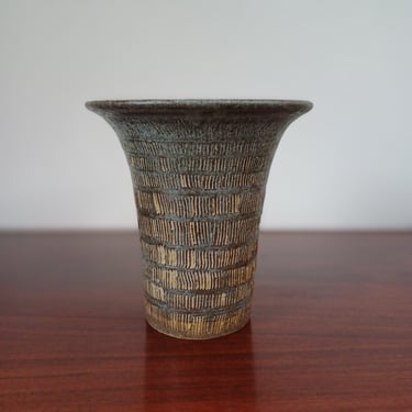 Studio Pottery Fluted Vase