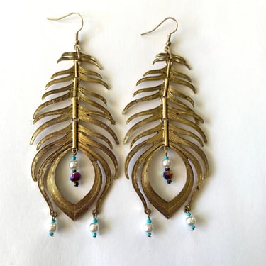 Big Peacock Earrings