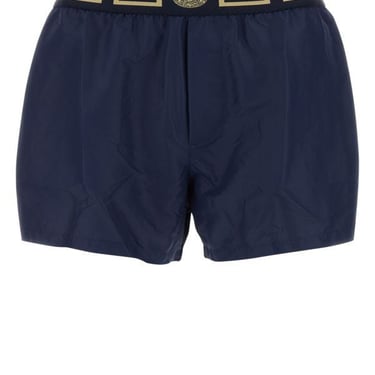 Versace Man Blue Polyester Swimming Shorts