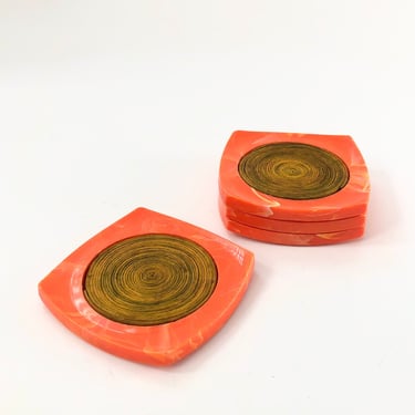 MCM Orange Coasters - Set of 4 