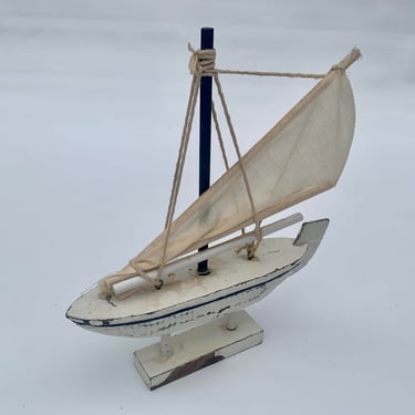 Vintage Model Sailboat with Stand