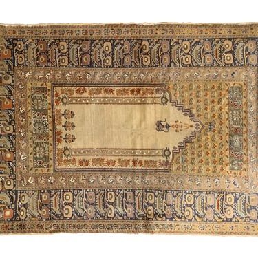 Antique Turkish Ghordes Rug 4'1" x 5'9"