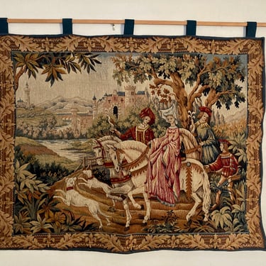 Medieval Tapestry Vintage Reproduction 