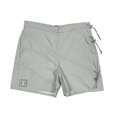 Chanel Grey Logo Shorts
