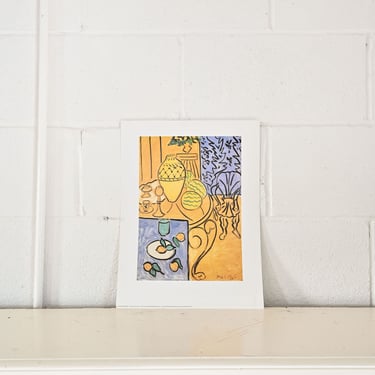 "intérieur jaune et bleu" matisse print