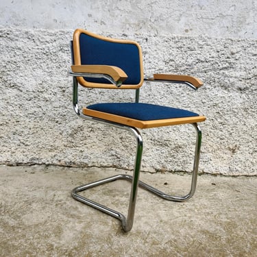 Vintage Modern Upholstered Cesca Chair / Mid Century Chair / Bauhaus / Marcel Breuer Design Chair / Modern Dining Chair / Office Chair / 90s 